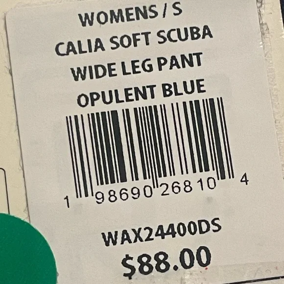 Calia soft scuba wide leg pant opulent blue size small NWT - Picture 7 of 7